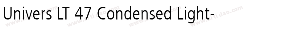 Univers LT 47 Condensed Light字体转换